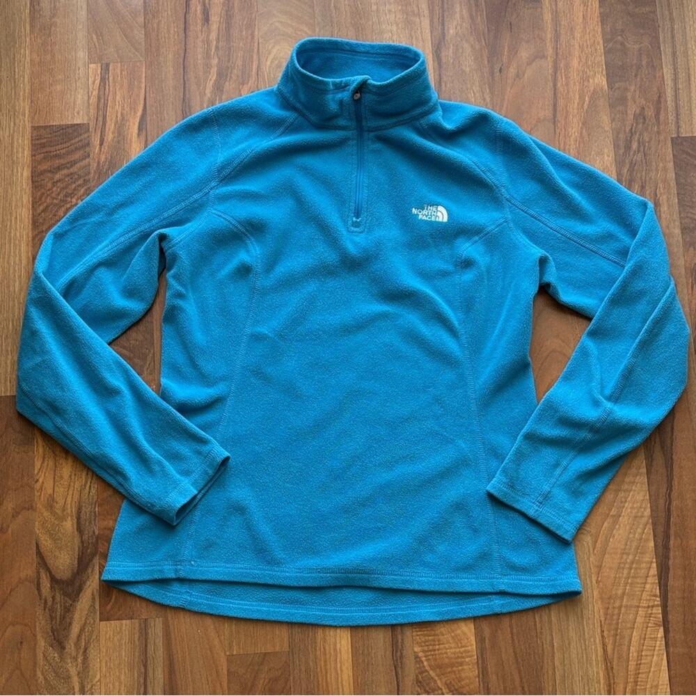 The North Face Woman’s Size M Teal Half-Zip Fleece Pullover